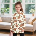 thumbnail image 3 of Psesaysky Girls Long Hoodies Brown Capybara Print Sweatshirt Pullover Kids Teen Loose Outwear Coat Casual Fashion Fall Winter for 13-14 Years, 3 of 7