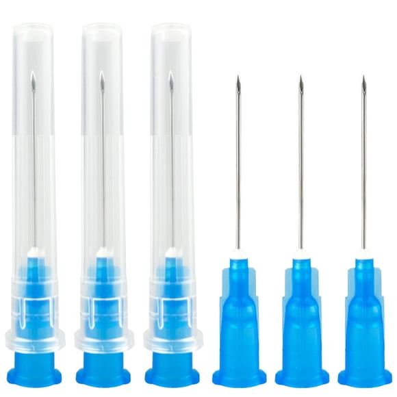 Aguja dispensadora JIAYOUSHOT 23Ga 25 mm con Luer Lock x100