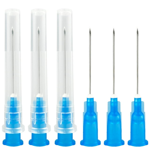 Aguja dispensadora JIAYOUSHOT 23Ga 25 mm con Luer Lock x100
