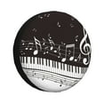thumbnail image 2 of Balery Piano Keys With Musical Notes Tire Covers - Tough Tire Wheel Protector for Truck, SUV, Trailer, Camper, RV -15 inch, 2 of 8