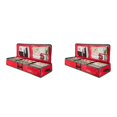 thumbnail image 1 of (2-Pack) Rinsvye Christmas Storage Rack Spacious Zipper Bags for Clothes Under Bed Holiday Wrapping Paper Container Perfect for Towel Drawer Organizer Gift Wrapping Ribbons Bows Wrapping Supplies Et, 1 of 7