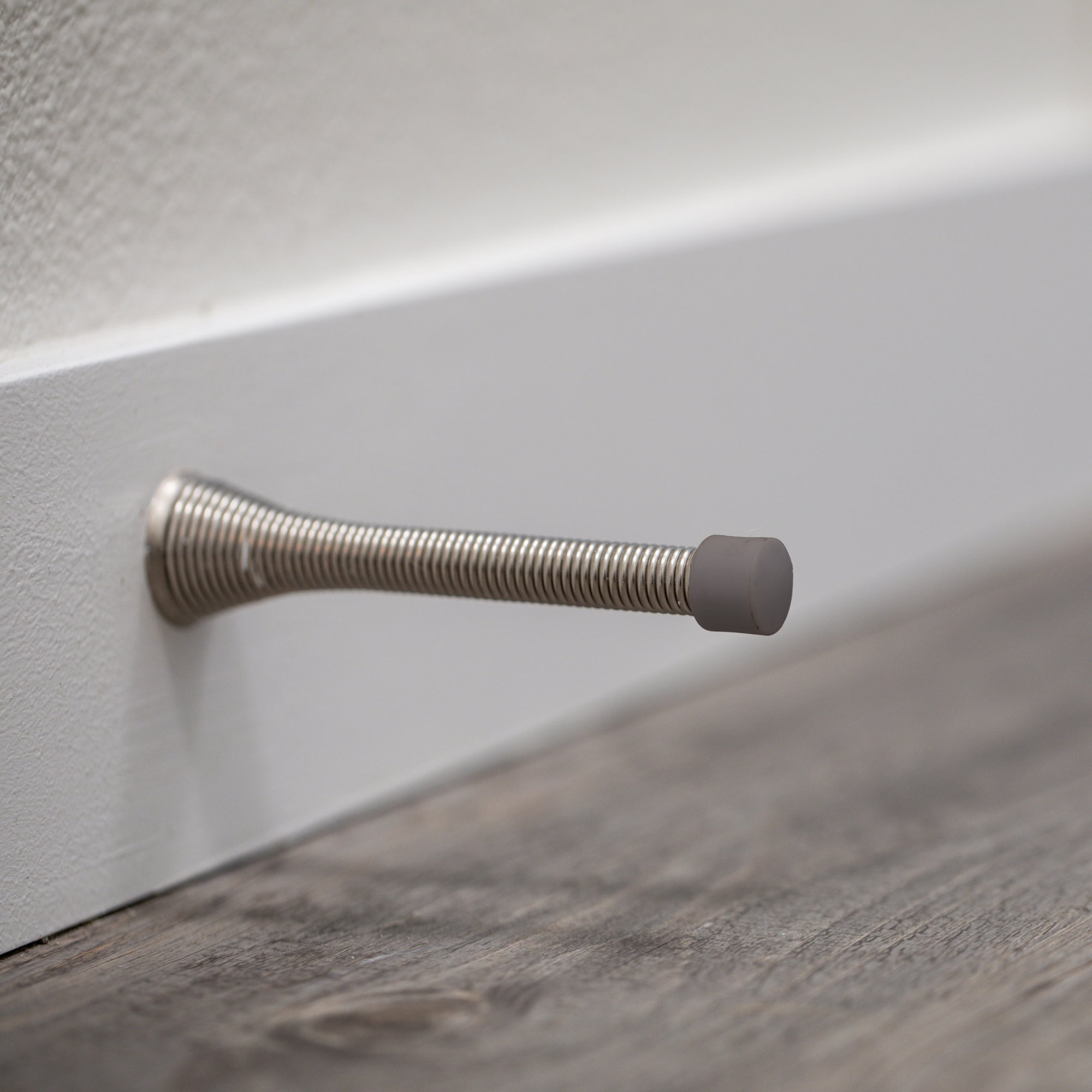 Design House 20-Pack Spring Door Stop Wall Protector with Rubber Tip, Satin Nickel