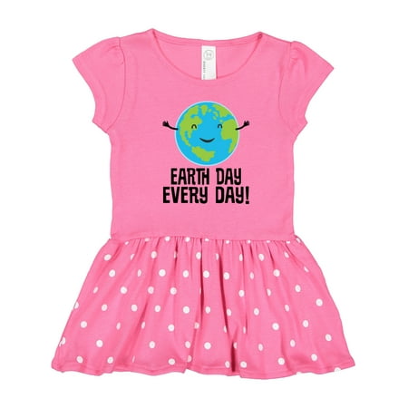

Inktastic Earth Day Every Day Planet Gift Toddler Girl Dress
