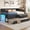 Black, variant on Twin Daybed with Trundle,Metal Sofa Bed Frame with LED Lights & Storage Drawers for Living Room Bedroom,White