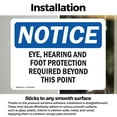 thumbnail image 3 of (2 Pack) Eye Hearing And Foot Protection Required OSHA Notice Sign, 3 of 7