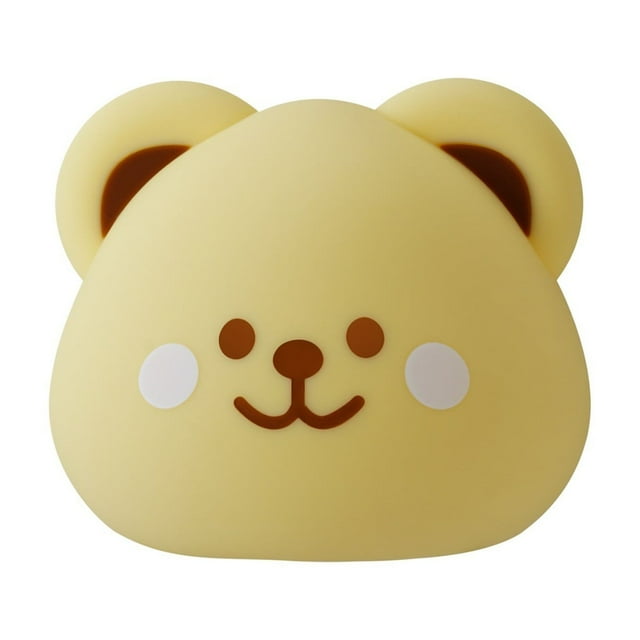 Room Night Lights USB Rechargeable With 3 Adjustable Settings Shifting LED Colors. Portable Silicone Lamp. Ideal Present For Babies And Teens. (Bear)