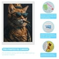 thumbnail image 3 of Diamond Art Kits for Adults, Dapper Cat in SunglassesDiamond Painting Kits for Beginners, Frameless Round 5D Full Drill Diamonds Art Gem Art Crafts Home Decor Gifts, 3 of 8