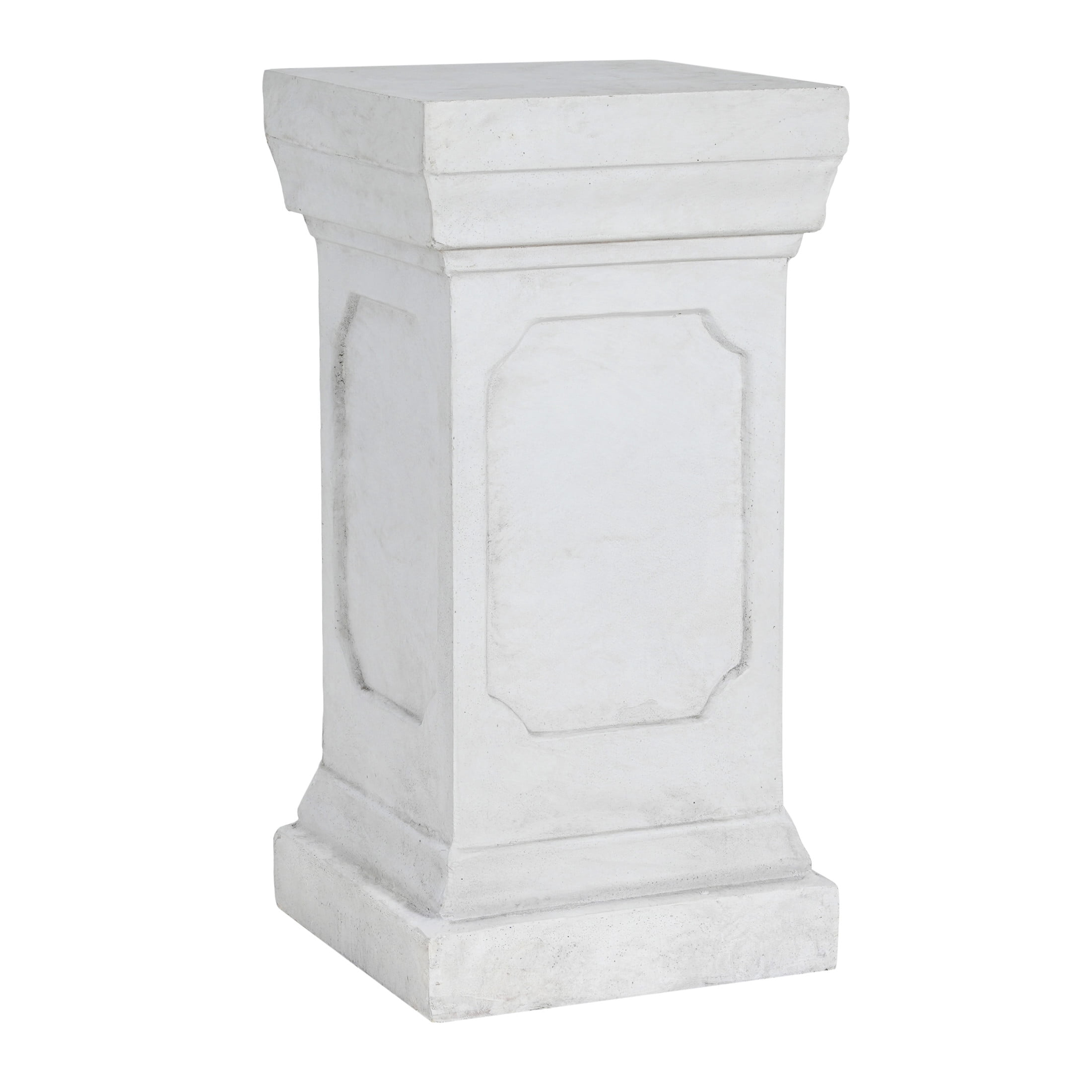 Christopher Knight Home 19.25" Outdoor Classic Plant Stand with Square Pedestal, Antique White
