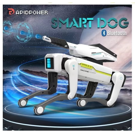 J&G AI Robot Dog Toy, Bluetooth, Artificial Intelligence, Waterball Bullet Launch, 7.7" Tall