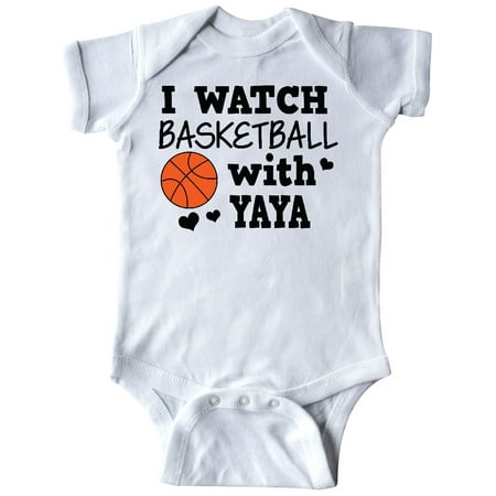 

Inktastic I Watch Basketball with Yaya Gift Baby Boy Bodysuit