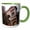 Green/White, variant on 3drose, Galleria Vittorio Emanuele Ii Milan Italy, 11oz Two-tone Black Mug