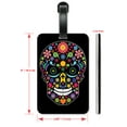 thumbnail image 2 of Multi Color Sugar Skull - Luggage ID Tags / Suitcase Identification Cards - Set of 2, 2 of 5