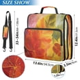 thumbnail image 3 of Water-Resistant 3-Ring Binder Organizer with Multiple Pockets Zipper Binder Bag for Office Various Shades Autumn Leaves, 3 of 8