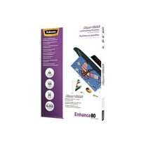 Fellowes Laminating Pouches SuperQuick Enhance 80 micron - 80 micron - 100-pack - glossy - transparent - A4 (8.25 in x 11.7 in) lamination pouches