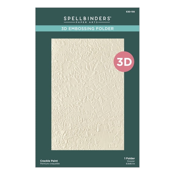 Spellbinders 3D Embossing Folder-Beautifully Imperfect, Crackle Paint