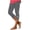Gray, variant on SwiftWear Women's Sparkle Rose Capri Pants - High Waisted Solid Color Leggings with Rhinestone Trim, Plus Size 3XL