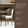 thumbnail image 3 of Open Box Maven Lane Gia Dining Chair, Refined Black Finish w/Dove Fabric, 3 of 6