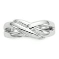 thumbnail image 5 of 14k White Gold Solid Polished X Dome Ring Size 6.5 Ring for Women - 3.8 Grams, 5 of 5