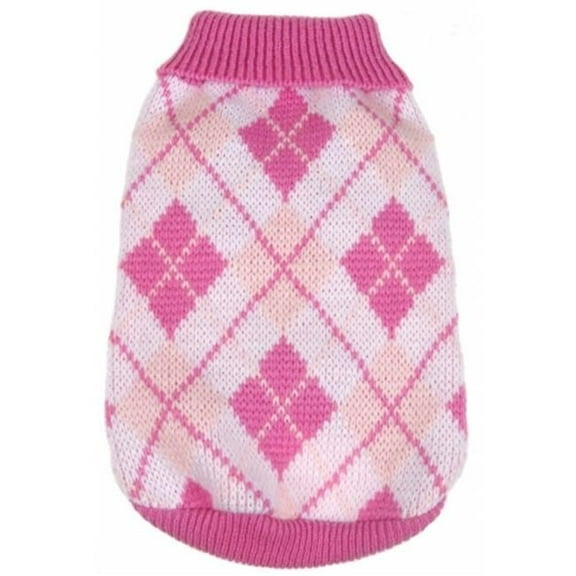 Argyle Style Ribbed Fashion Pet Sweater