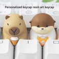 thumbnail image 2 of Handcrafted Capybara Resin Keycaps Highly Glossys Finish Ergonomic designs Key Caps For Mechanical Keyboards Enthusiasts Multicolor, 2 of 4
