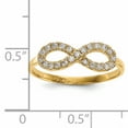 thumbnail image 3 of 14k Yellow Gold Cubic Zirconia Cz Infinity Symbol Ring, 3 of 7