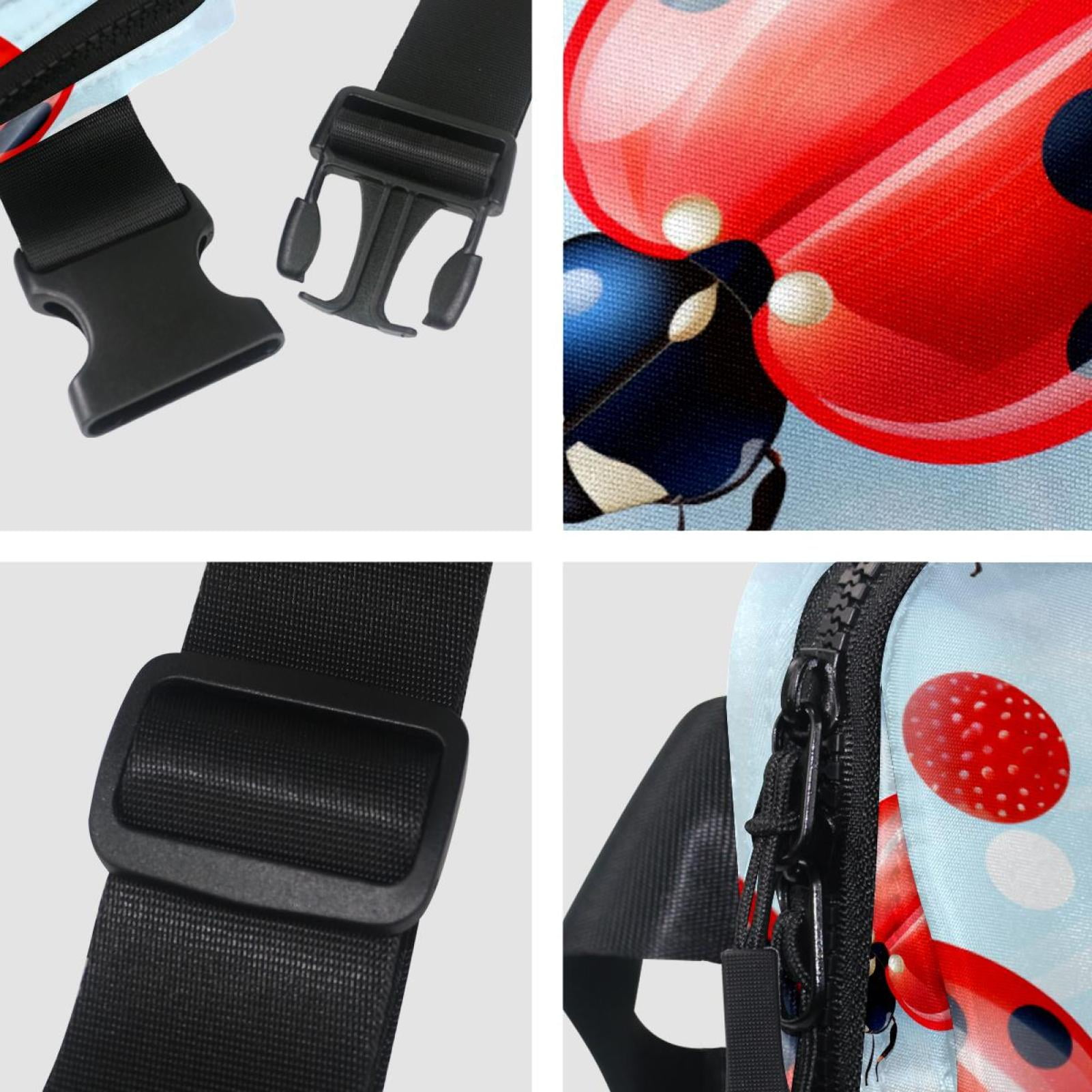 Seven-star ladybug Lightweight Adjustable Running Belt with Extension Strap - Unisex Fanny Pack Belt Bag