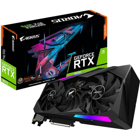 Gigabyte AORUS GeForce RTX 3070 MASTER 8G (rev. 2.0) - Graphics card - GF RTX 3070 - 8 GB GDDR6 - PCIe 4.0 x16 - 3 x DisplayPort, 3 x HDMI