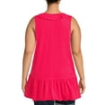 thumbnail image 3 of Terra & Sky Women’s Plus Size Ruffled V-Neck Tank Top, 3 of 5