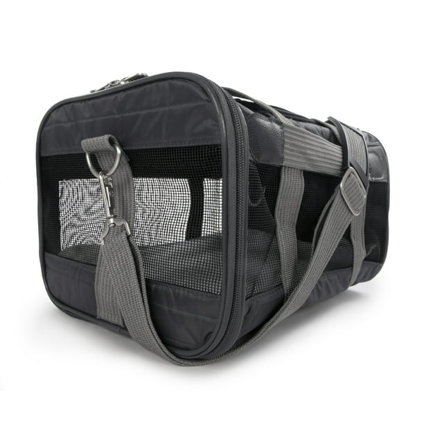 Sherpa Travel Original Deluxe Airline Approved Pet Carrier, Charcoal, Small, 15