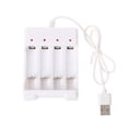 thumbnail image 1 of USB 3/4 Slot Fast Battery Charger with Short Circuit Protection for AA & AAA Rechargeable Batteries ,Powerful Charging, 1 of 6
