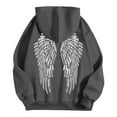 thumbnail image 5 of Yuanlong Womens Hoodie Oversized Pullover Sweatshirt With Sequin Wings Design Stylish Daily Wear Party Outwear Lady Tops, 5 of 6
