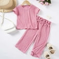thumbnail image 2 of MEZZALL Girls Summer Outfits 2PCS Set Casual Short Sleeve Long Pants Toddler Clothes For Daily Wear Age 9 Months To 7 Years Comfort Baby Wear, 2 of 9