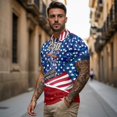 thumbnail image 3 of Aplkyhs Patriotic 250th Anniversary Matching Couple Sport Shirts Fit Plain Matching Golf Shirts for Couple Quarter Zip Mens Hawaiian Shirt for Casual Wear Breathable Fabric, 3 of 6