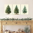 thumbnail image 6 of Christmas Trees Canvas Wall Art - Set of 3 Framed 12 X 16 Inch Netural Vintage Christmas Trees Picture Earth Tones Green Christmas Painting Wall Decor Art Print for Holiday Living Room Bedroom Office, 6 of 6