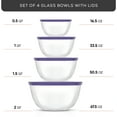 thumbnail image 5 of JoyJolt JoyFul by  Set of 4 Glass Mixing Bowls With Lids - 16.5 oz, 33.5 oz, 50.5oz, 67.5oz Purple, 5 of 8