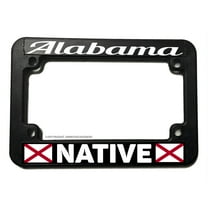 Alabama Native AL Flag Motorcycle License Plate Frame