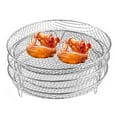 thumbnail image 5 of Yucurem Air Fryer Rack Dehydrator Stand 3 Layers Mesh Grill Basket Air Fryer Accessories Kitchen Essentials (Circular), 5 of 10