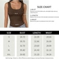 thumbnail image 7 of Womens Tank Tops Square Neck Fitted Sleeveless T-Shirts Ribbed Basic Top Brown M, 7 of 7