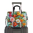 thumbnail image 2 of FORMRS 16" Laptop Bag Carrying Sleeve Case with Handle Travel Shoulder Briefcase, Pink Floral Tomatoes, 2 of 8