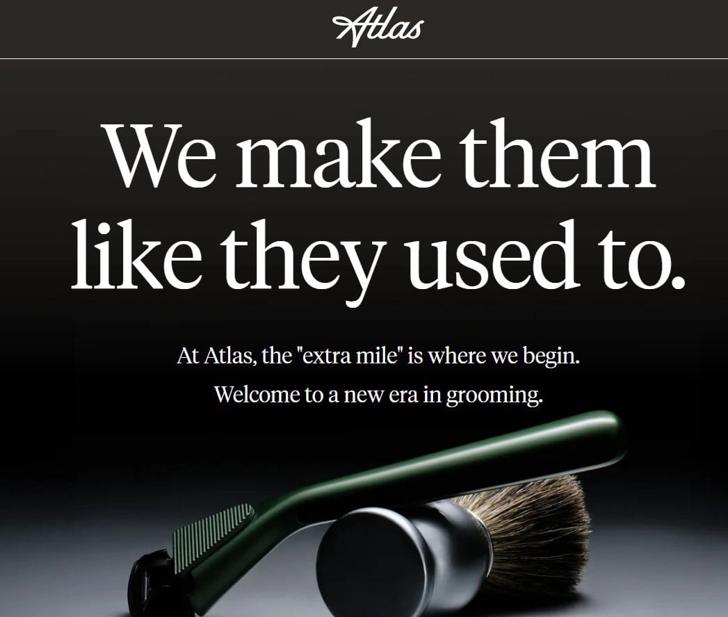 House of Atlas Premium Razor Kit - Matte Black - 5ct: Whole Body, All Hair Types, Reusable Razor, 5 Blades