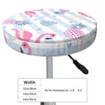 thumbnail image 4 of Haiem Flamingo and Pineapple Cushion Round Bar Chair Seat Cover Bar Chair Cushion Covers Elastic Washable Bar Chair Cover,Protects from Scratches and Stains-14 inch, 4 of 7