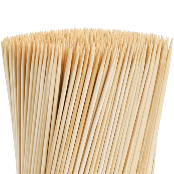 Fasmov Bamboo Skewer Sticks, 1000 Pack 12 inches Barbecue Kabob Skewers for Grill, BBQ, Kebab, Marshmallow Roasting or Fruit Stick