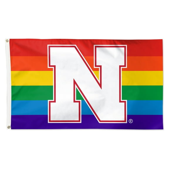 WinCraft Nebraska Huskers 3' x 5' Single-Sided Deluxe Team Pride Flag