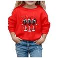 thumbnail image 3 of DGHM Vêtements pour Garçons Veste Bébé Jeunesse Automne et Hiver Pull Imprimé de Noël Sans Capuche Rouge, 3 of 4