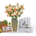 thumbnail image 4 of Dried Flower Artificial Rose 6pcs 24 Inch Long Stem Silk Rose with 5 Flowers for Wedding DIY Bridal Bouquet Home Decor Centerpiece Arrangement(White), 4 of 5