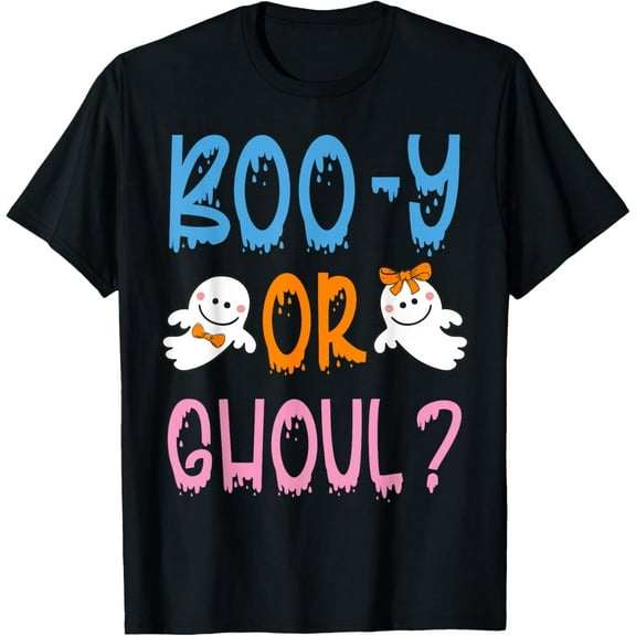 Boo-y or Ghoul? - Halloween Gender Reveal Design T-Shirt