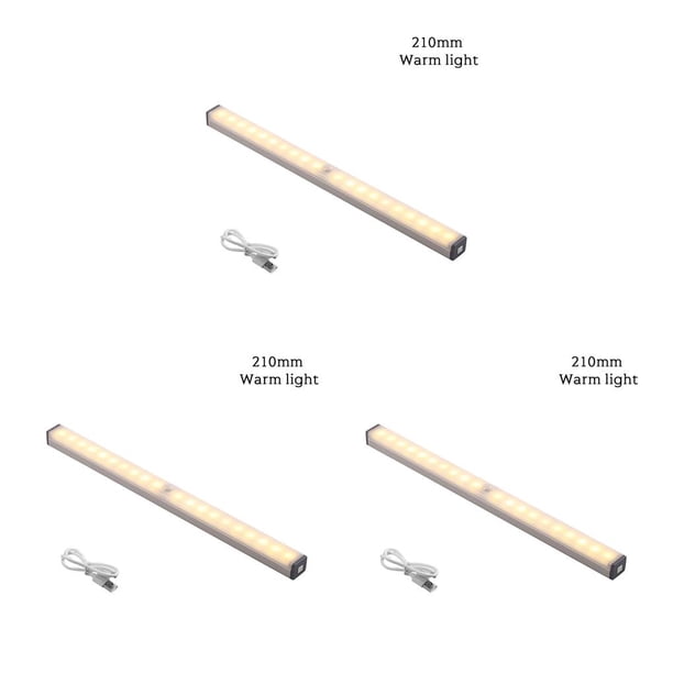 Injueey Luz LED inalámbrica para armario, lámpara con Sensor de movimiento, cuerpo de inducción recargable, 3 modelos, luz nocturna para Type1 NO1