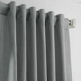 thumbnail image 4 of Pebble Grey Italian Textured Faux Linen Hotel Blackout Curtain (1 Panel), Pebble Grey, 50W X 96L, 4 of 6