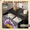 thumbnail image 2 of Dresser for Bedroom with 4 Storage Drawers Elegant Sunflower Glass Design Soft Spring Colors Mosaics Dressers Chest of Drawers Steel Framed Fabric Closet Organizers for Dorm Entryway, 2 of 8