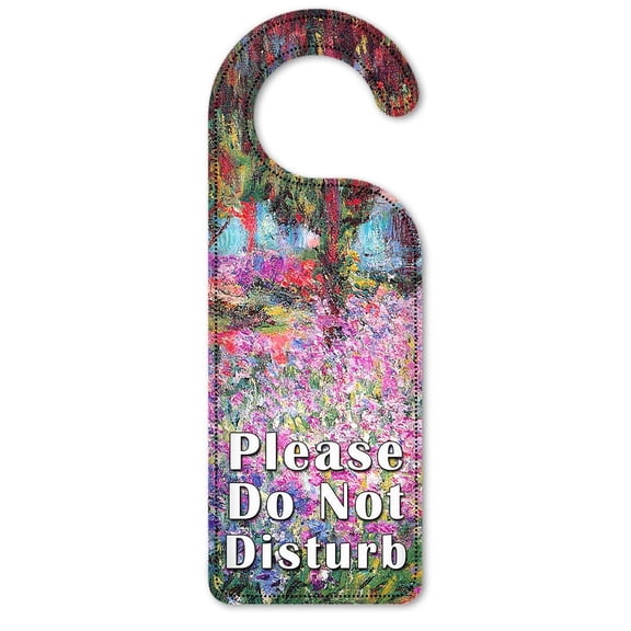Do Not Disturb Door Knob Hanger Sign - Monet: The Artist's Garden